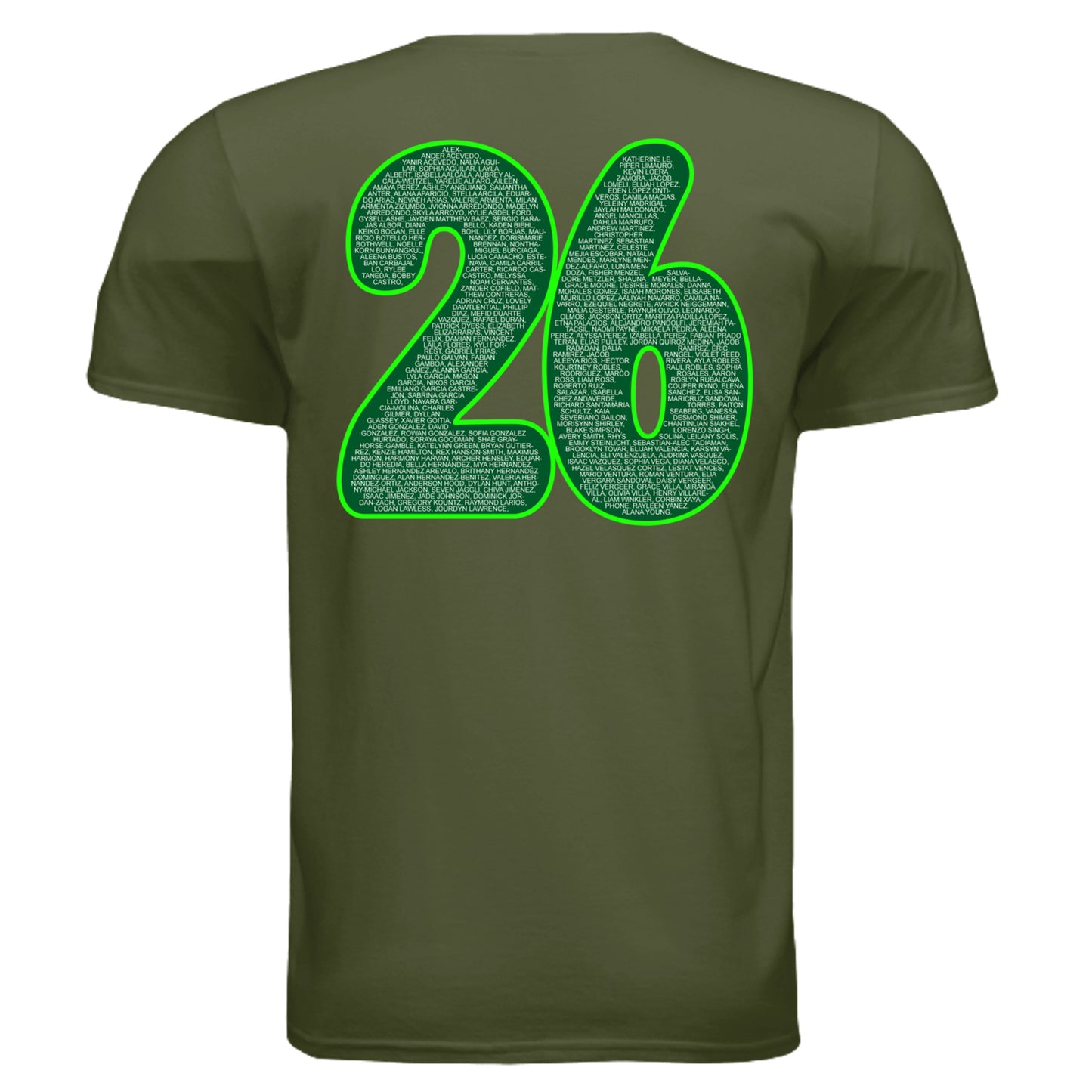 MILITARY GREEN - G640 - BACK