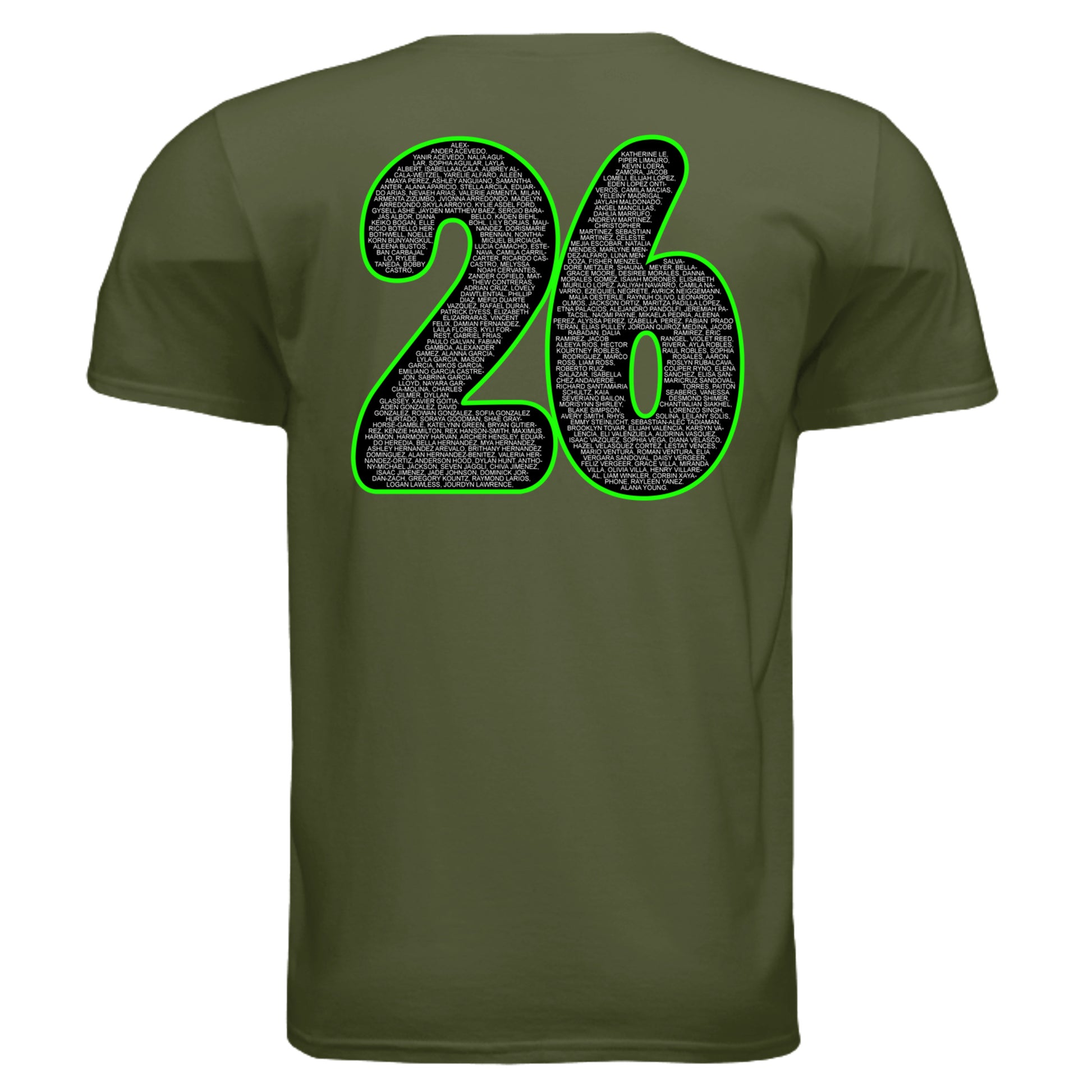 MILITARY GREEN - G640 - BACK